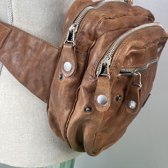 RARE VHTF A.S. 98 Brewer Backpack Brown Distressed Leather Medium Size - Picture 5 of 16